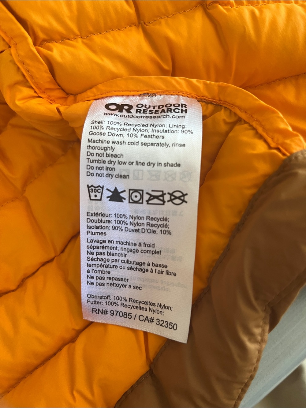 Outdoor Research Transcendent Down Hoodie Jacket Sz Small - Picture 6 of 8